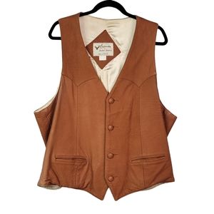 Continental Leather Fashions Vintage Made in USA Soft Supple Brown Leather 48L